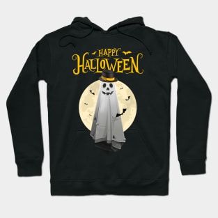 Halloween Creepy Ghost with a Hat Hoodie